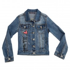 Куртка джинс для дівчинки - 87327