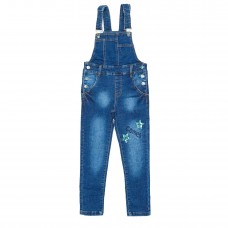 Полукомбинезон джинс для девочки - 1038
